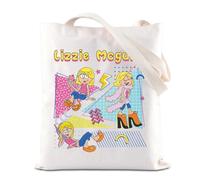 FOTAP Lizzie Girly Gift WDW Magic Kingdom Gift Lizzie Character Quote Tote Bag Lizzie Cartoon Gift Lizzie Fan Gift (Lizzie Girly UK)
