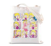 FOTAP Lizzie McGuire Inspire Tote Bag - Yellow Girly UK - Unisex-Adults - 6-12 Years - Medium - Multicolour Cartoon