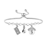 FOTAP Lucky Gambling Gift Casino Gamblers Jackpot Lucky Inspire Bracelet Gambler Ticket Bracelet Good Lucy Gift, One Size, Stainless Steel, no gemstone