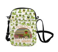 FOTAP M uppets Crossbody Bag Kermit Lover Gift Frog Green Fan Shoulder Bag Comedy Movies Inspired Gift Frog Lover Gift (THE MUSIC CB UK)