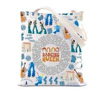 FOTAP Mamma The Musical Tote Bag Mamma Merch Tote Bag Dancing Queen Lyrics Inspire Tote Bag Dancing Queen Group Gift (Dancing Queen UK)