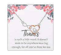 FOTAP Mentor Thank You Gift Thanks is Such a Little Word Quote Necklace Techer's Day Gift Leader Appreciation Gift, One Size, Copper, No Gemstone
