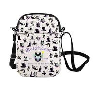 FOTAP Mistress of Evil Crossbody Bag Maleficent Est 1959 Shoulder Bag Evil Queen Gift Villains Maleficent Fan Gift (Maleficent CB WHITE UK)