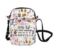 FOTAP Nashville Travel Crossbody Bag Nashville Travel Gift Tennessee State Gifts Nashville Souvenir Gift Nashville Travel Bag (Nashville CB UK)