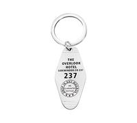 FOTAP OVERLOOK HOTEL Room 237 KEYCHAIN Hand Stamped Key Tag, Silver, M, Overlook Hotel