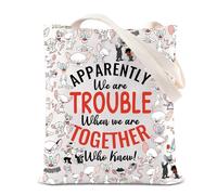 FOTAP Pinky Brain Inspired Tote Bag Rat Brain Fans Gift Cartoon Movie Characters Shopping Bag Mouse Movie Lover Gift (Pinky Brain UK2)