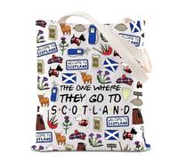 FOTAP Scotland Tote Bag Gift Edinburgh Gift Scotland Handbag Bag Gift for Scottish (Scotland T UK)