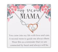 FOTAP StepMom Stepmother Gift My Second MAMA Necklace BonusMom Gifts from Daughters UnbiologicalMom Jewelry, One Size, Copper, No Gemstone