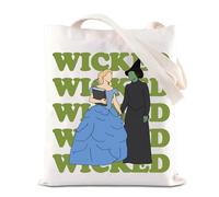 FOTAP W The Musical Tote Bag Glinda And Elphaba W The Musical Theater Fans Gift Broadway Musical Handbag (W UK)