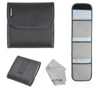 FOTGA 3-slot Camera Lens Filter Case Pouch Wallet for 4x4 100mmx100mm Square Filter Circular Filter Up to 95mm CPL UV ND Filter Case,with Belt Loop,Cleaning Cloth, Water-Resistant Dustproof Shockproof