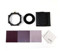 Fotga 4x4 100mm Square Filter Set 3pcs Square Neutral Density Filter ND2 4 8 + 1pcs Filter Holder +1pcs Clean Cloth +1pcs 3-slots Filter Case + 1pcs Adapter Rings (82mm) for Cokin P Series and Matte Box Filter Tray (Adpter Ring 82mm)