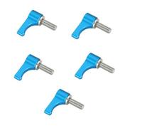 FOTGA 5 x DP500IIS M5 Thread Aluminium Wingnut Thumb Grip Screw L-Shape for 15 mm Rod Rail Bars Clamp Follow Focus