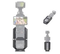 FOTGA Accessory Expansion Adapter for DJI Osmo Pocket 3 Pocket 4, Protective Cage Frame | Side NATO Rail | 1/4"-20 Holes with Location Points | Arca Swiss Base