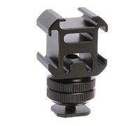 Fotga Aluminium Triple Head Cold Hot Shoe Mount Adapter for Lights, LED Monitors, Microphones, Audio Recorder & Studio Flash Bracket Video Camera