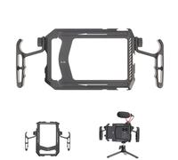 FOTGA Aluminum Universal Smartphone Cage Photo Video Stabilizer with Handles for iPhone 16 15 14 Pro Max Samsung Cell Phone Vlog Live Stream Video Recording,Cold Shoe Tripod Mount