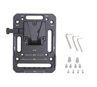 FOTGA Aluminum V Mount Battery Plate V Lock Plate Holder for V Mount Battery,with M3 M4 1/4"-20 Thread Holes for DSLR Mirrorless Camera Video Making Blackmagic Ursa Mini Pro 4.6K 12K OLPF