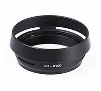 Fotga Black Metal Vented Lens Hood Adapter Ring for Fujifilm Fuji X100 X100S LH-X100 AR-X100