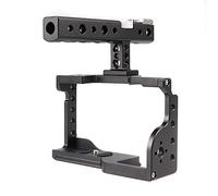 FOTGA Camera Cage + Top Handle Kit Video Film Making Stabiliser Rig Aluminium Alloy with Cold Shoe Shoe and 1/4 Inch 3/8 Inch Screws for Sony Alpha A6600 ILCE-6600 Mirrorless Camera