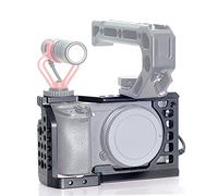 FOTGA Camera Cage Video Film Making Stabiliser Rig Aluminium Alloy with Cold Shoe Shoe and 1/4 Inch 3/8 Inch Screws for Sony A6500 A6400 A6300 A6000 A6100