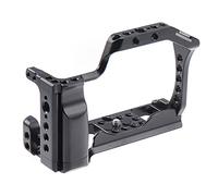 FOTGA Camera Cage Video Film Making Stabilizer Rig Aluminium Alloy with Cold Shoe Shoe and 1/4 Inch 3/8 Inch Screws for Canon EOS M50 Mark II/M50/M5 Mirrorless Camera, Black