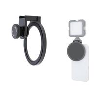 FOTGA Clip-on 67mm Thread Lens Filter Adapter for iPhone 14 15 16 Pro Max Smartphone Cell Phone,Cold Shoe Mount for Micrphone/LED Light,Anti-Slip/Anti-Scratch Lock Knob