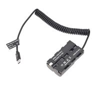 Fotga Coiled USB Type C Power Adapter Cable to Decoded NP-F Dummy Battery as NP-F550 F570/F750/F960/F970 for Power Atomos Ninja Shinobi Monitor Video Transmitter Camcorder Camera BMPCC BMCC 6K