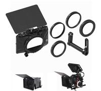 Fotga Mini 4x4 4x5.65 Lens Matte Box +15mm Rod Clamp for DSLR Mirrorless Camera A7 A7R A7S II III IV Z8 Z7 II R3 R5C R50 GH6 BMPCC 4K 6K,Fits 52mm 55mm 58mm 62mm 67mm 72mm 77mm 82mm Lens & Filter