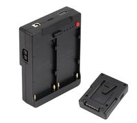 Fotga Power Adapter Plate Convert Dual NP-F550 Battery to V-lock V Mount Battery Plate with Multiple Outputs D-Tap DC USB USB-C for Powering Camera Monitor Video Light Cell Phone