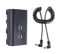 FOTGA Power Supply NP-F Dummy Battery DC Coupler Replacement of NP-F960/750/770/970 with DC Input and DC Output for Power Supply of DSLR Camera Field Monitor LED Light (with DC to DC Spiral Cable)