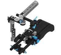 Fotga Quick Set Up Rotatable Handle and Arm Camera Cage Rig with 15mm Standard Rail Rods Quick Release Plate for Blackmagic BMCC BMPCC Canon 5D MarkII MarkIII 5DIV Sony A7R A7RII A7 A7II A7S A7SII Panasoic GH3 GH4 Nikon D500 BMPC URSA URSA mini