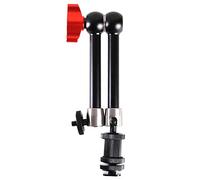 FOTGA Stainless Steel 11-inch Adjustable Articulating Friction Magic Arm Bracket with 1/4 Thread Cold Shoe Mount for DSLR Camera Field Monitor LED Video Light Flash DSLR Rig Microphone