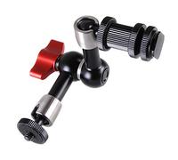FOTGA Stainless Steel 7-inch Adjustable Articulating Friction Magic Arm Bracket with 1/4 Thread Cold Shoe Mount for DSLR Camera Field Monitor LED Video Light Flash DSLR Rig Microphone