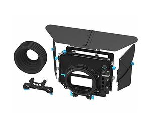 Fotga Upgraded DP500III DP500 Mark III Professional DSLR Swing-away Matte Box Kit with Sunshades for 15mm 19mm Rods Rig System Fit for All DSLR Video Cameras as Blackmagic BMCC BMPCC Canon 5D MarkII MarkIII 5DIV Sony A7R A7RII A7 A7II A7S A7SII Panasoic GH3 GH4 Nikon D500 BMPC URSA URSA mini