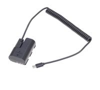 Fotga USB Type-C Power Adapter Cable + Decoded LP-E6 Dummy Battery DR-E6 for Canon EOS R R5 R5C R6 II III R7 5DII 5DIII 5DIV 6D 6DII 70D 7D 7DII 80D 90D DSLR Camera SmallHD 501 502 702 Monitor