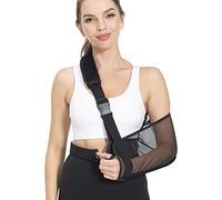Fotgok Mesh Arm Sling with Waist Strap for Elbow Injury Shower Sling for Shoulder Injury Arm Brace Support for Rotator Cuff Torn Dislocated Fracture Men Women