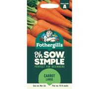 Fothergill's Oh Sow Simple, Carrot Large Vegetable Seeds, Sow: Mar-Jul, Orange