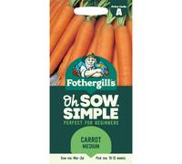 Fothergill's Oh Sow Simple, Carrot Medium Vegetable Seeds, Sow: Mar-Jul, Orange