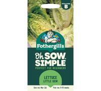 Fothergill's Oh Sow Simple, Lettuce Little Gem Vegetable Seeds, Sow: Mar-Jul, Green