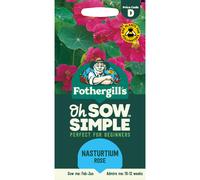 Fothergill's Oh Sow Simple, Nasturtium Rose Flower Seeds, Sow: Feb-May