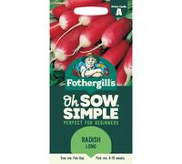 Fothergill's Oh Sow Simple, Radish Long Vegetable Seeds, Sow: Feb-Sep, Red/White