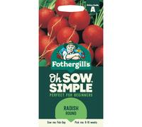 Fothergill's Oh Sow Simple, Radish Round Vegetable Seeds, Sow: Feb-Sep, Red/White