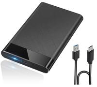 FOTILER 2.5 Inch Hard Drive Enclosure 6Gbps USB C 3.0/3.1 SSD/HDD Enclosure with Slide Cover and 2.0 Type C Tool Free SSD Case for 5TB Durable External Hard Disk Enclos for Laptop