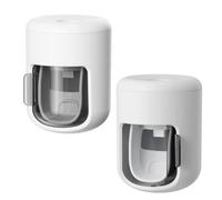 FOTINOR 2-Pack Automatic Toothpaste Dispenser - Wall Mounted, Waterproof Dust Toothpaste Holder, Detachable & Easy to Clean - for Bathroom, Kids & Adults (New)