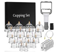 FotizoAce Cupping Set,Cupping Massage Therapy for Massage Back Lumbar, Pain Relief, Physical Therapy, Chinese Muscle Cupping Tool with Pump & Vacuum Silicone Cups for Cellulite Reduction at Home