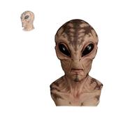 FOTJDRUJ Halloween Alien Mask, Role Playing Masks, Carnival Costume Parties, Realistic Full Head, Breathable Latex, Flexible Design, Fun Color Matching, Suitable For Most Head Sizes