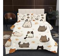 Fotmung Comforter Set King Size 94" x 86" Cartoon Animal, 3 Piece Soft Comforter Microfiber Duvet King Size, Breathable Bedding Quilt Set with 2 Pillowcases (19" x 29")