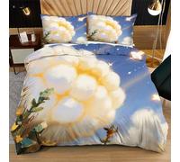 Fotmung Comforter Set King Size Shooting Star, 3D Print Microfiber Bed Set with Duvet Cover 90" x 86" + 2 Pillowcases, All-Season Comfort Machine Washable for Bedroom Decor R198