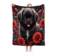 Fotmung Double Flannel Blanket Thick 150x200 cm 3D Animated Panda, Microfiber Flannel Throw Blanket for Adults Kids Pets, Fluffy Warm Throw for Sofa Couch Bedspread, 150 x 200 cm-B385