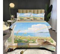 Fotmung Duvet Set 94" x 86" Animal Cat, Microfiber Material + Cotton Filled, All-Season Suitable, Great Gift for Bedroom Decoration, for Family Friends, Cozy for Daily Sleep E142