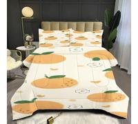Fotmung Duvet Set 94" x 86" Fruit, Microfiber Material + Cotton Filled, All-Season Suitable, Great Gift for Bedroom Decoration, for Family Friends, Cozy for Daily Sleep E332